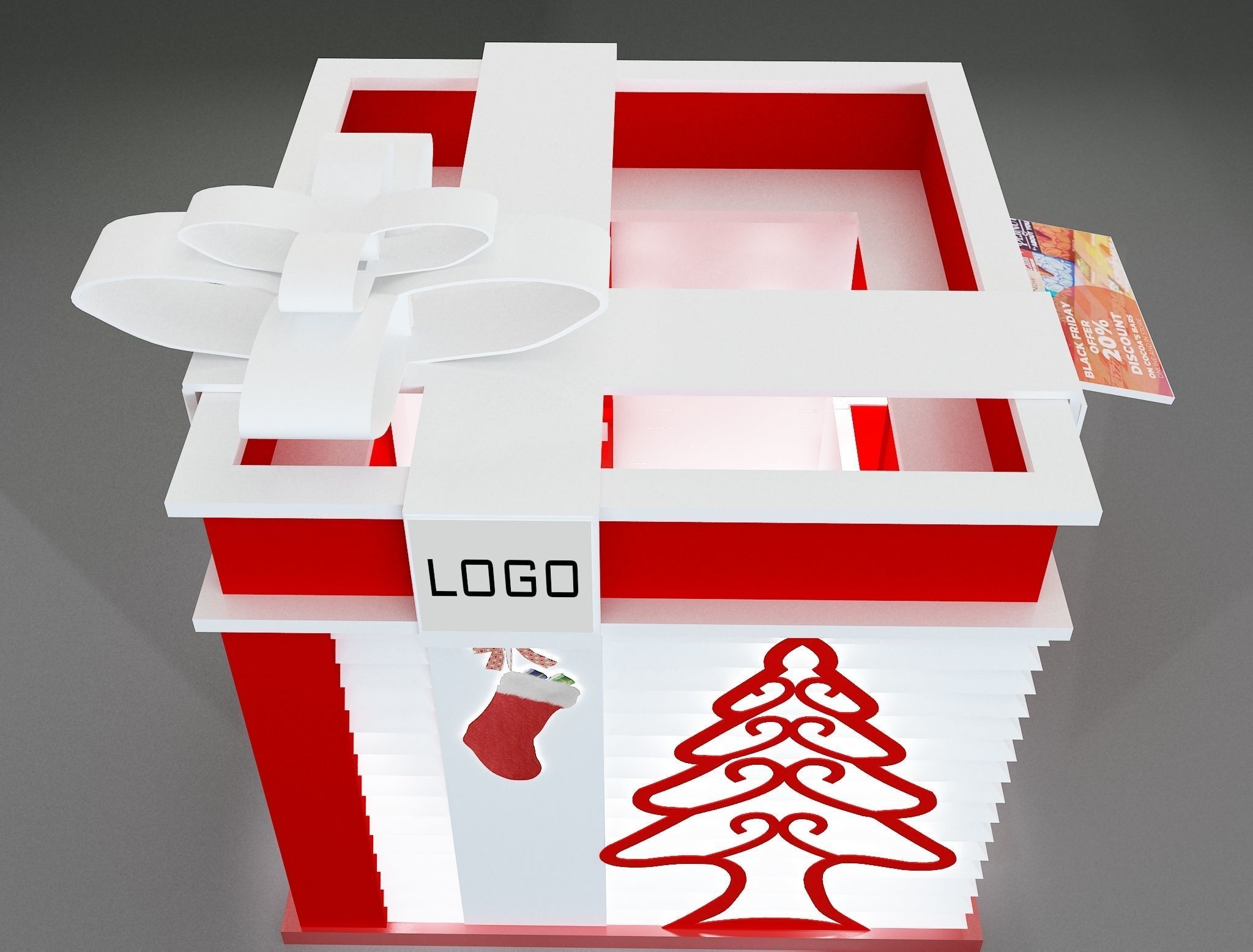 Booth Exhibition Stand a663b 3D model_12