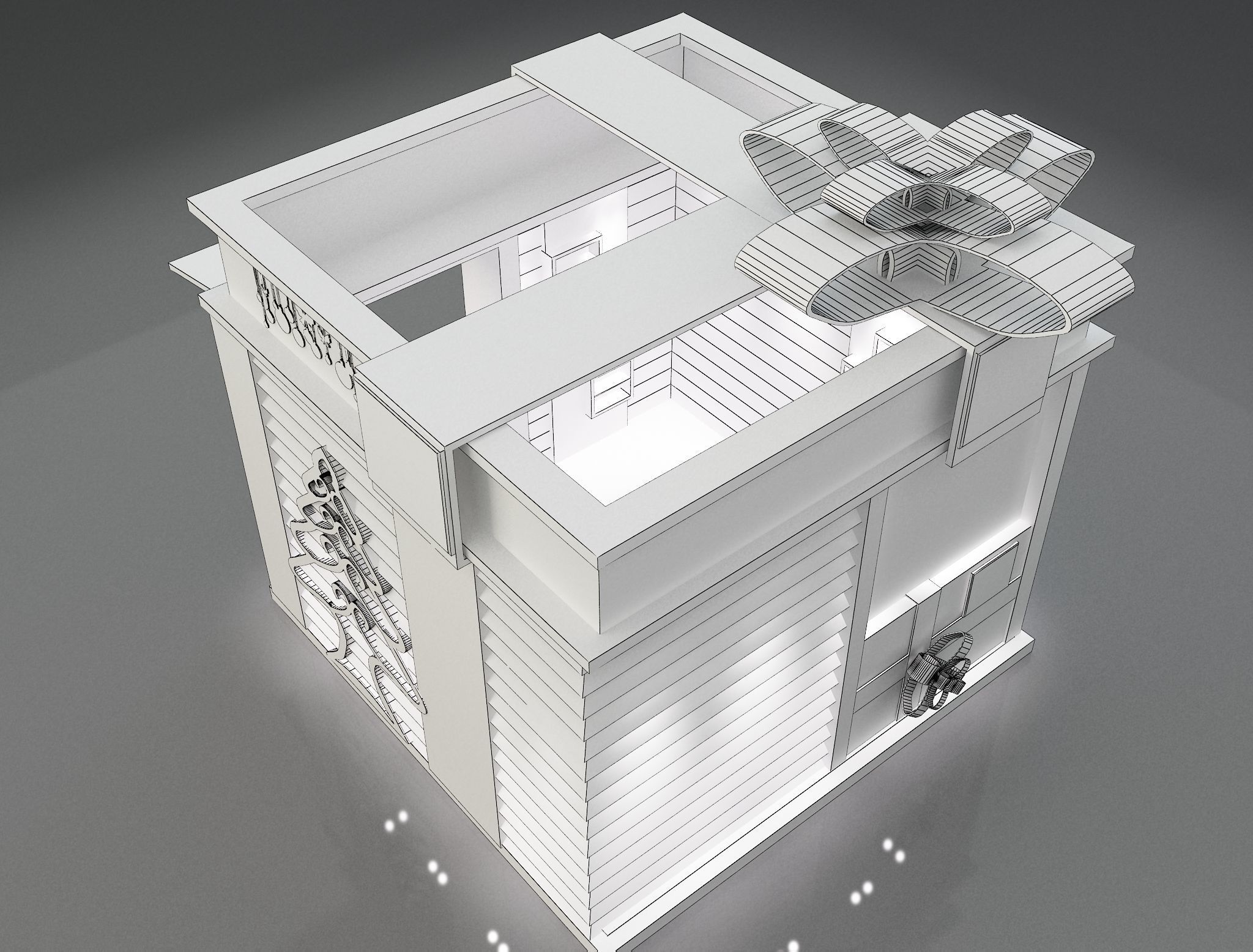 Booth Exhibition Stand a663b 3D model_7