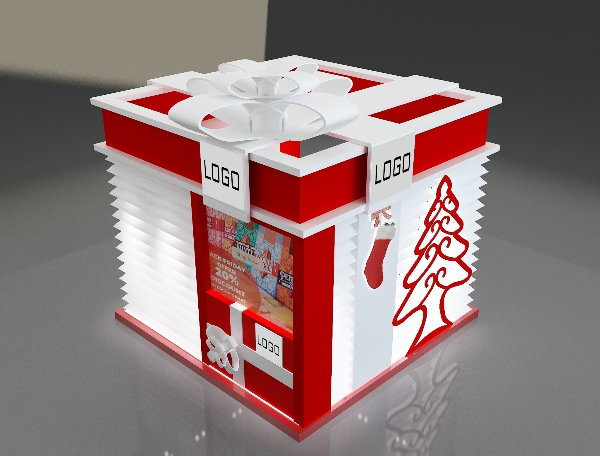 Booth Exhibition Stand a663b 3D model_2