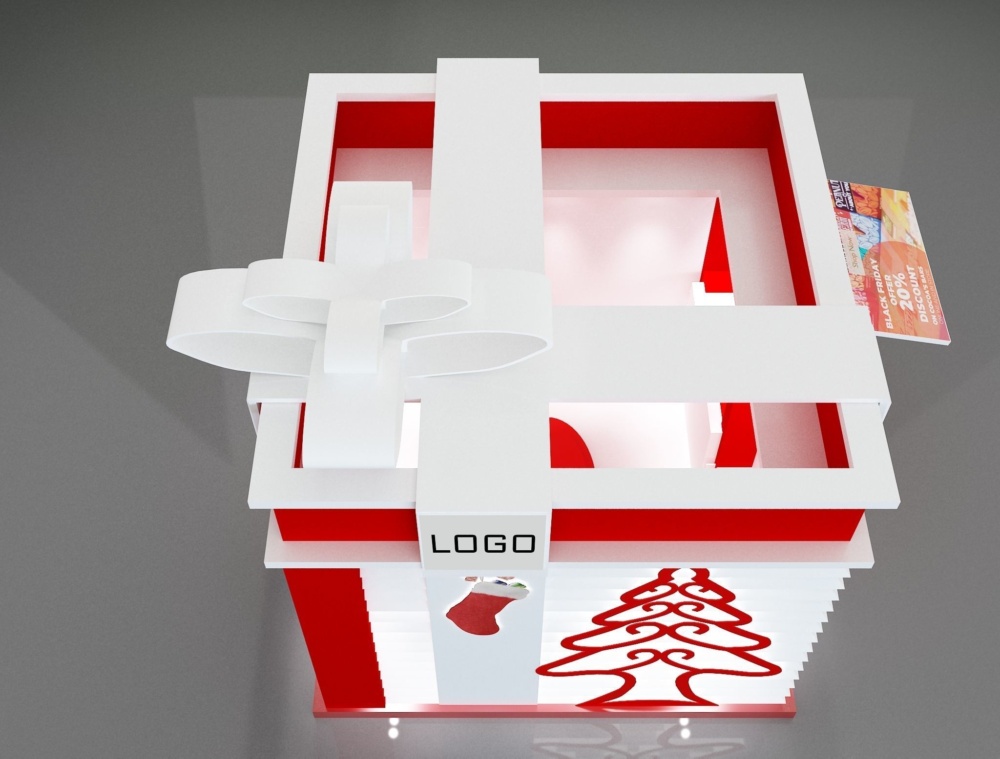 Booth Exhibition Stand a663b 3D model_14