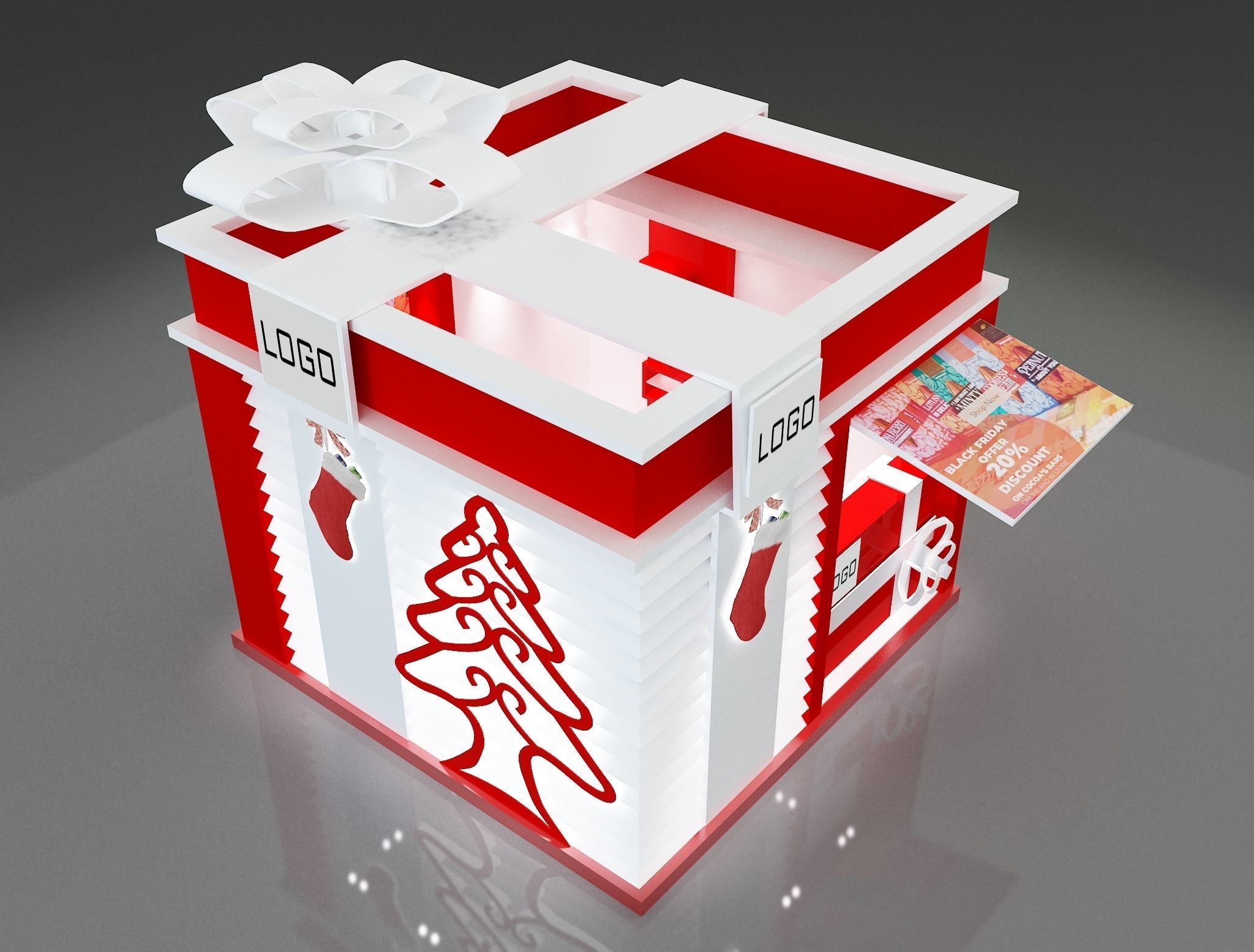 Booth Exhibition Stand a663b 3D model_8