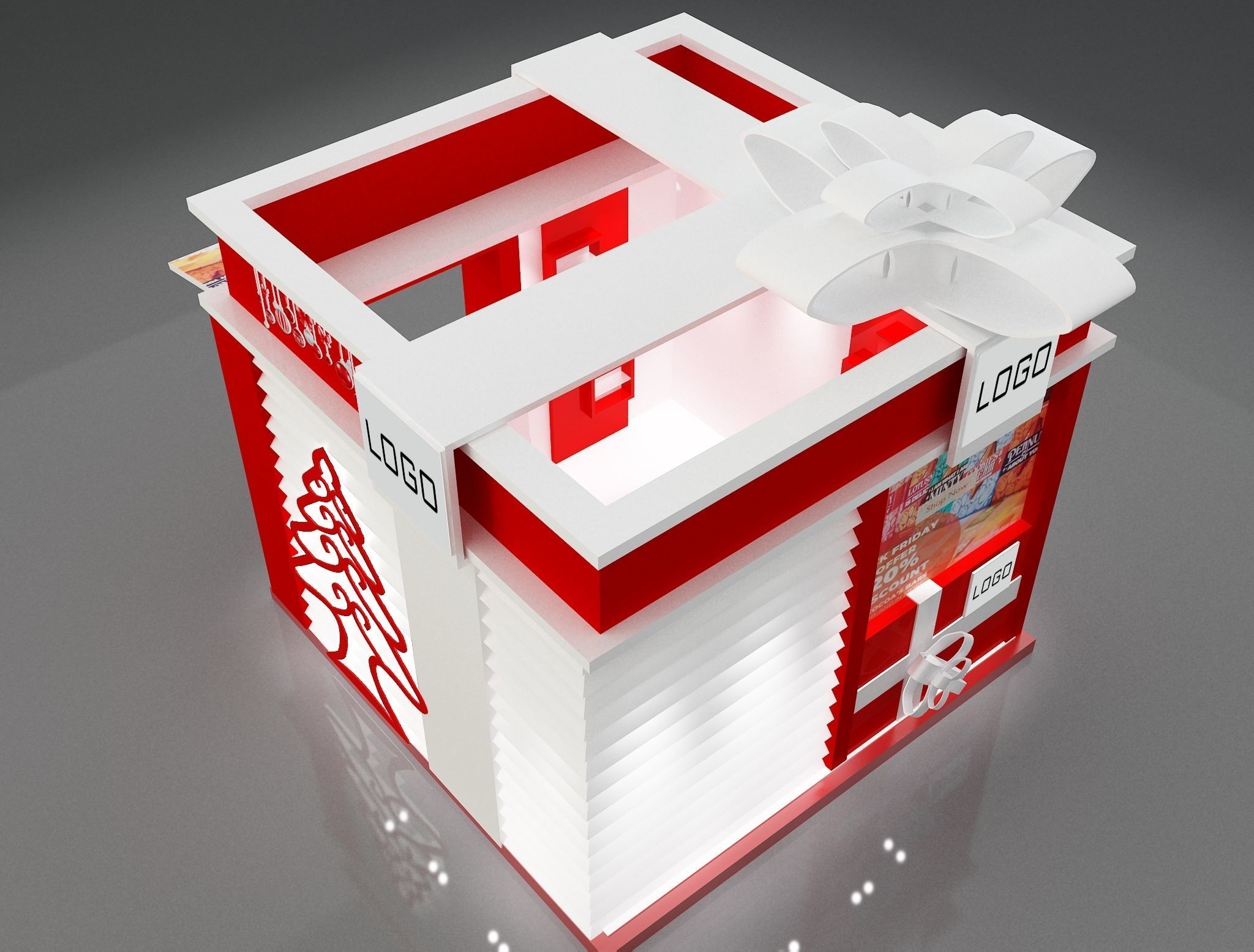 Booth Exhibition Stand a663b 3D model_6