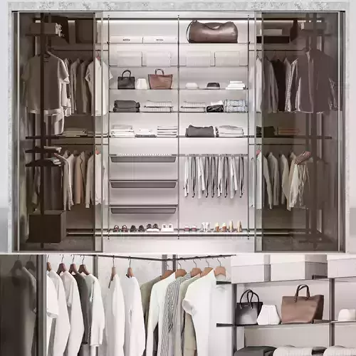 Velaria Sliding partition wardrobe system wardrobe clothes