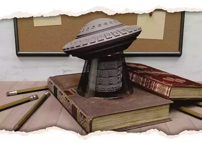 UFO calendar 3D print model