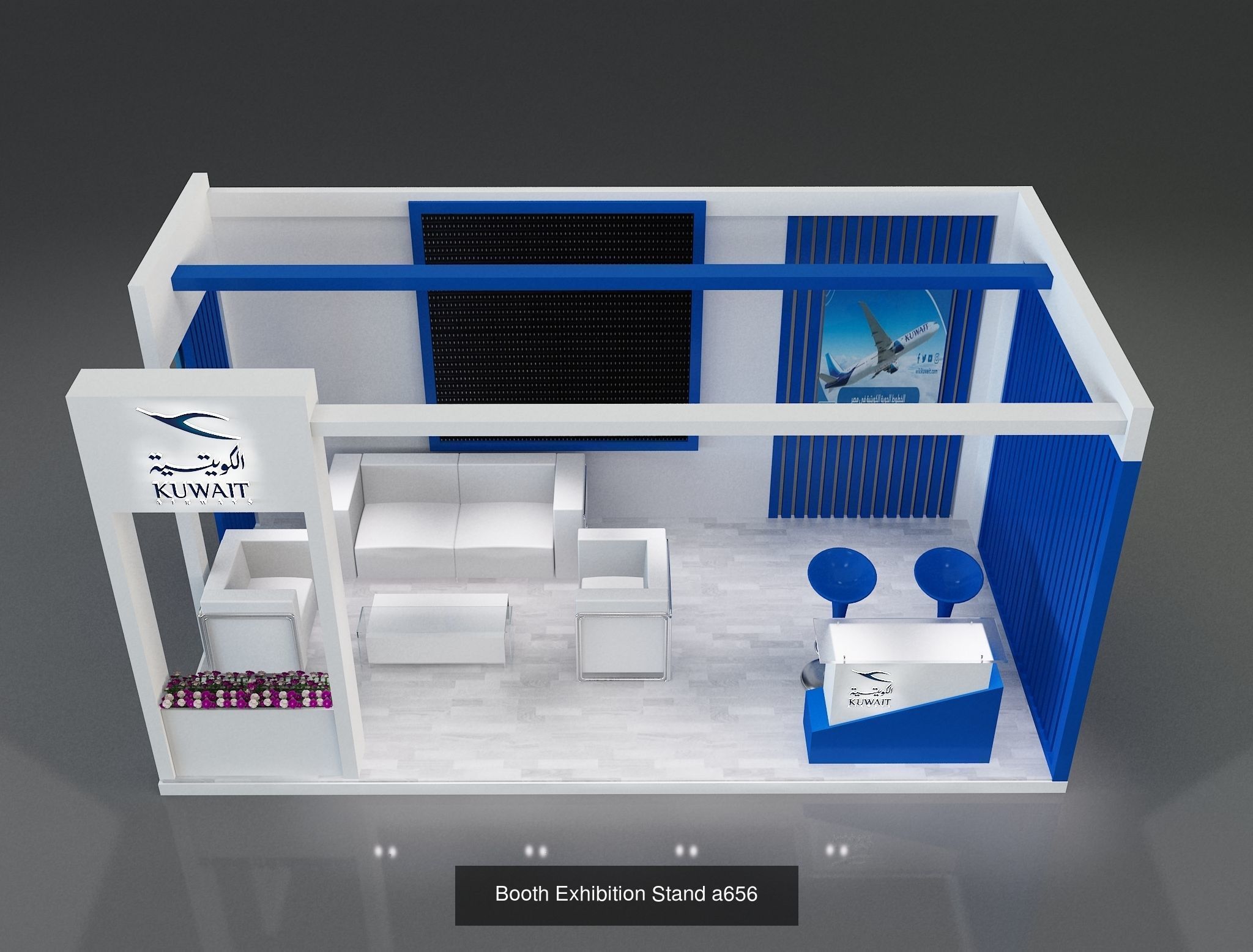 Booth Exhibition Stand G22 3D Model Collection_3