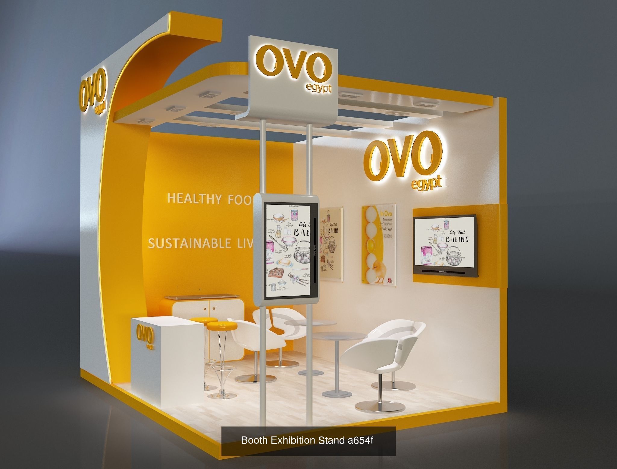 Booth Exhibition Stand G22 3D Model Collection_2