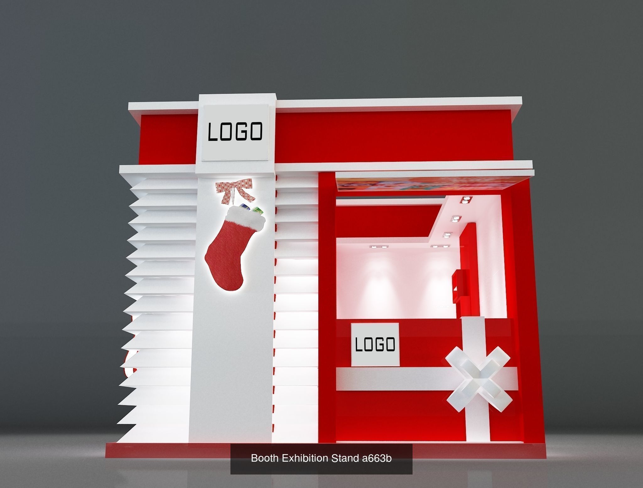 Booth Exhibition Stand G22 3D Model Collection_10