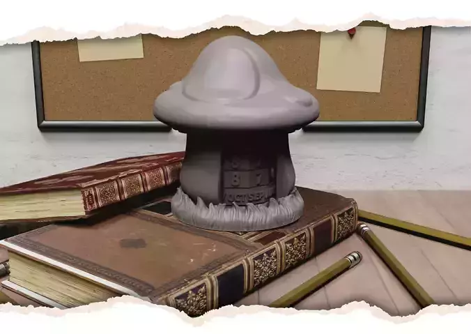 Mushroom Calendar 3D print model