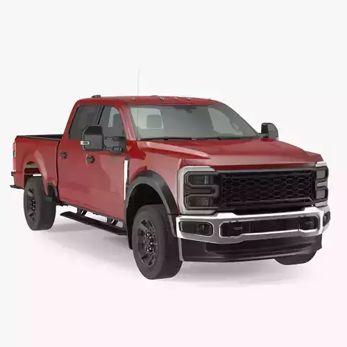Red Heavy Duty Pickup Truck