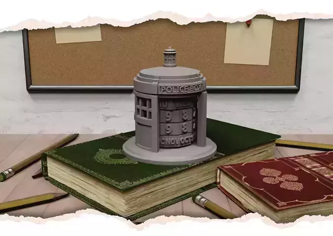 Police office calendar 3D print model