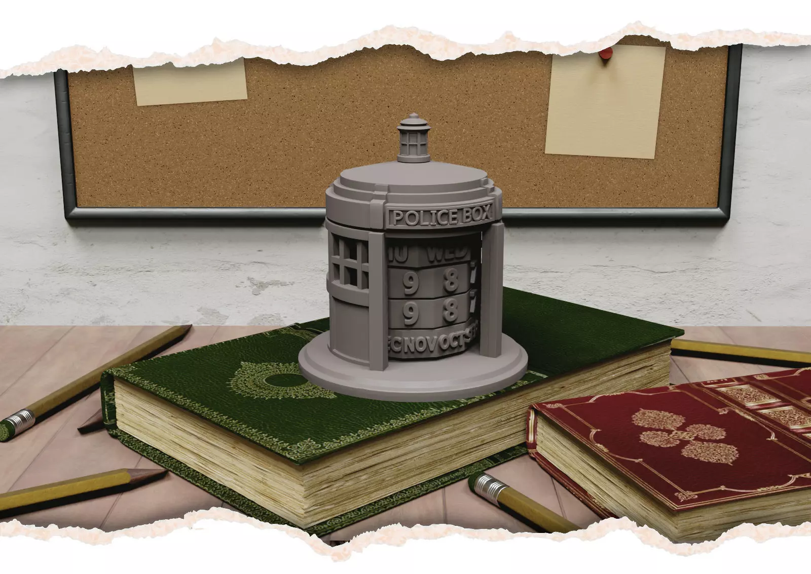 Police office calendar 3D print model
