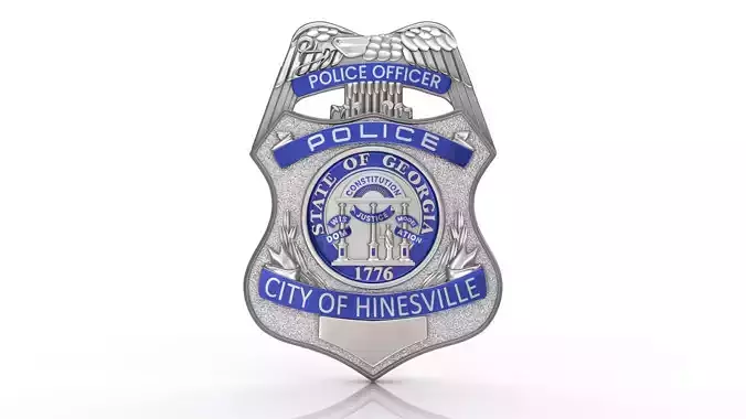 Police Badge Low-poly 3D model