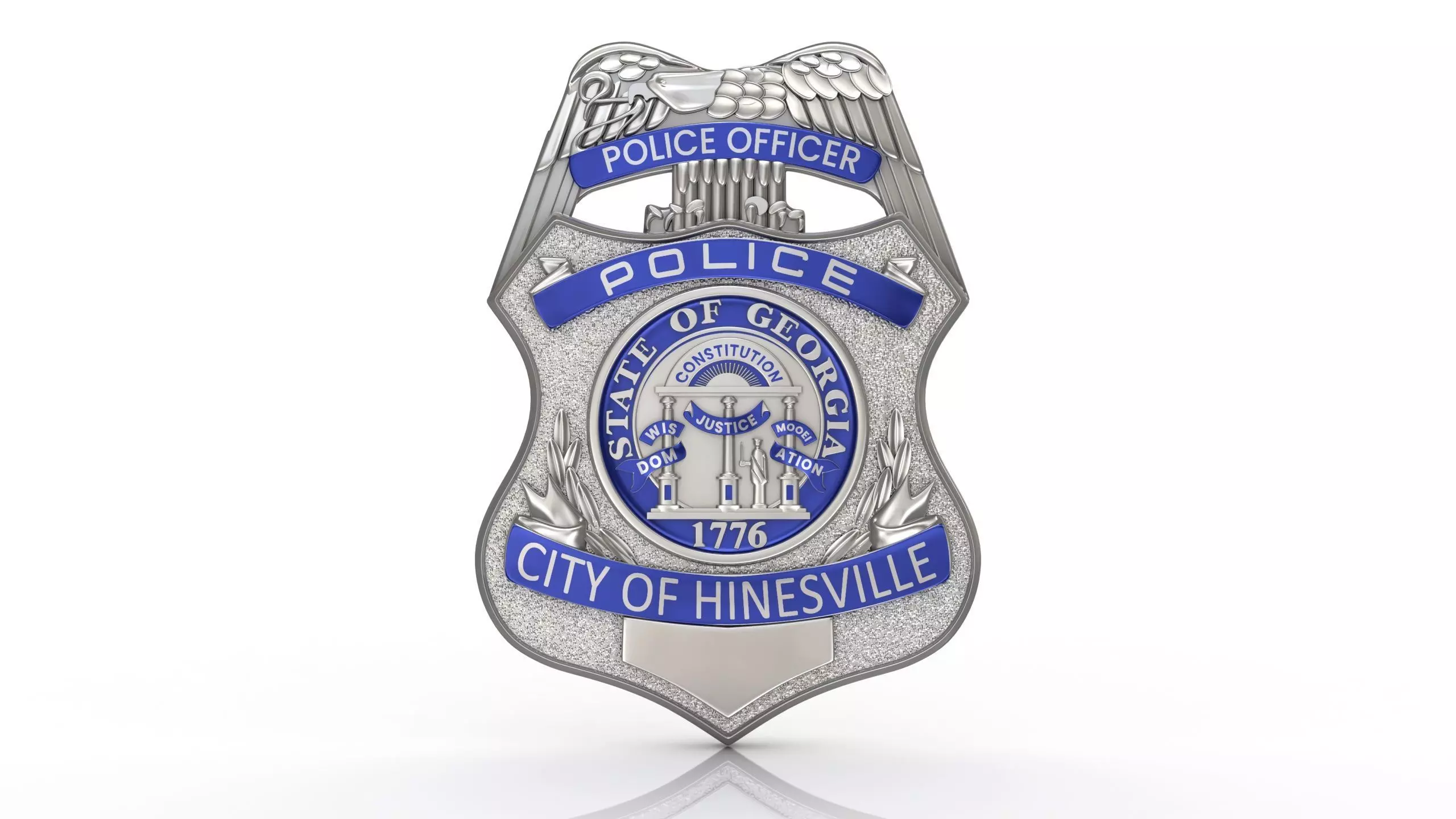 Police Badge Low-poly 3D model
