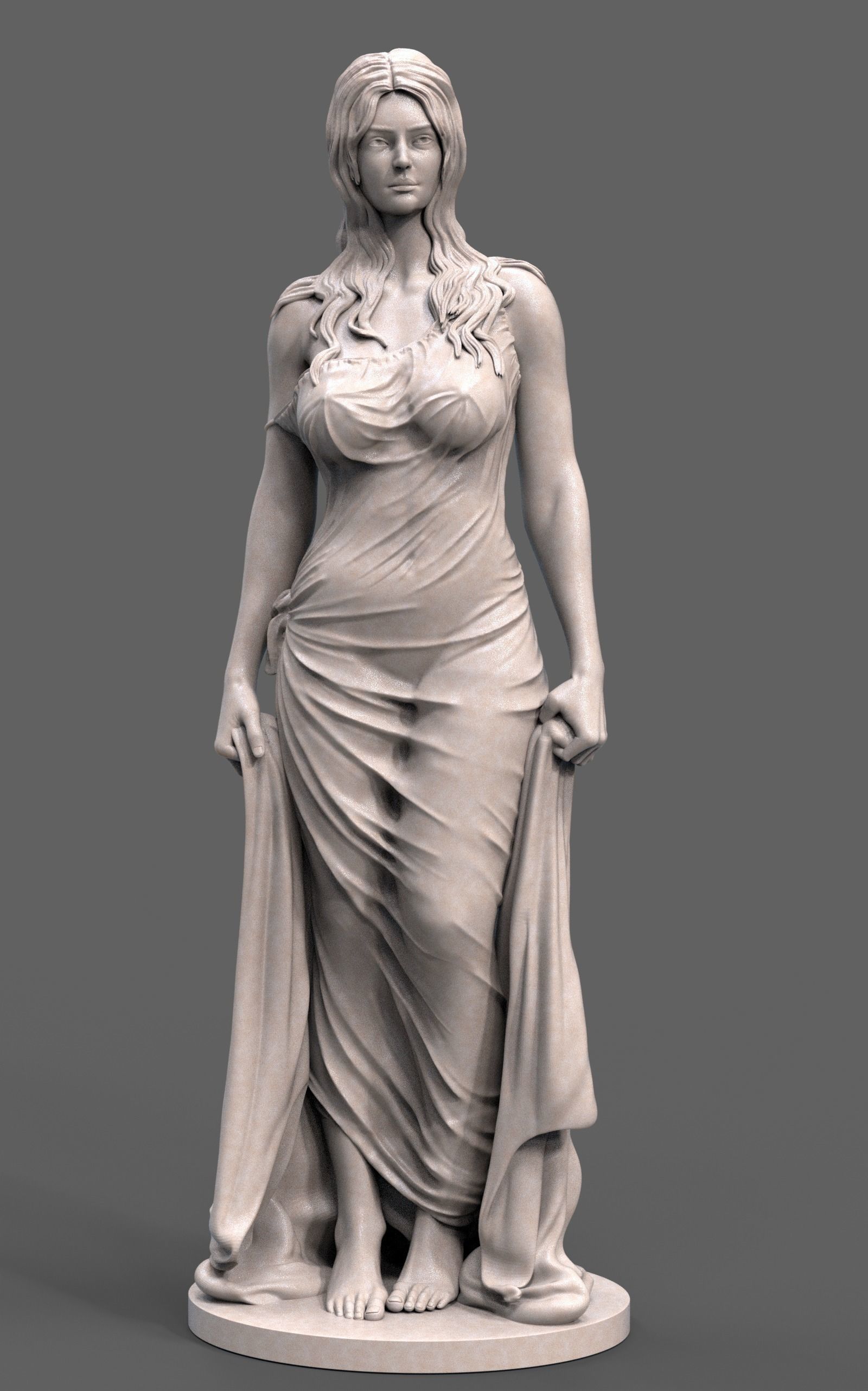 angel of water 3D print model_3