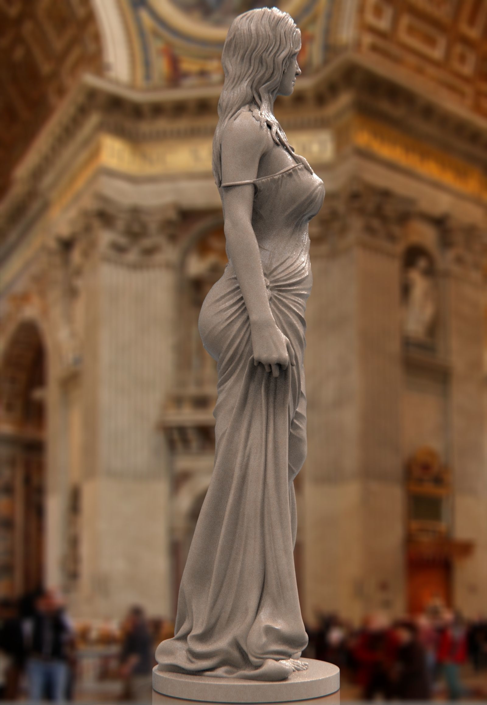 angel of water 3D print model_1