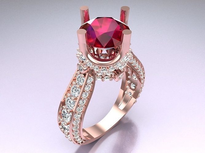 Diamond Ring - Womens Rings - N112306 3D print model