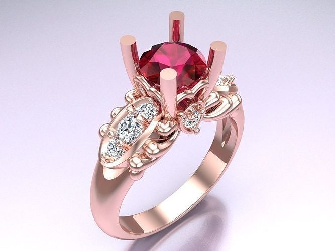 Diamond Ring - Womens Rings - N112505 3D print model