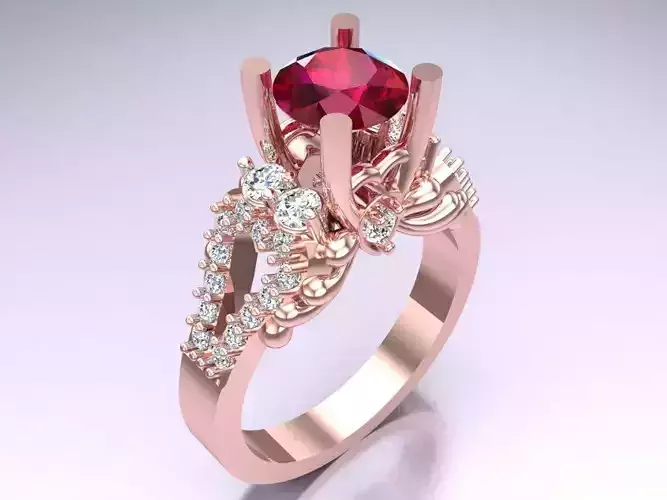 Diamond Ring - Womens Rings - N112508 3D print model