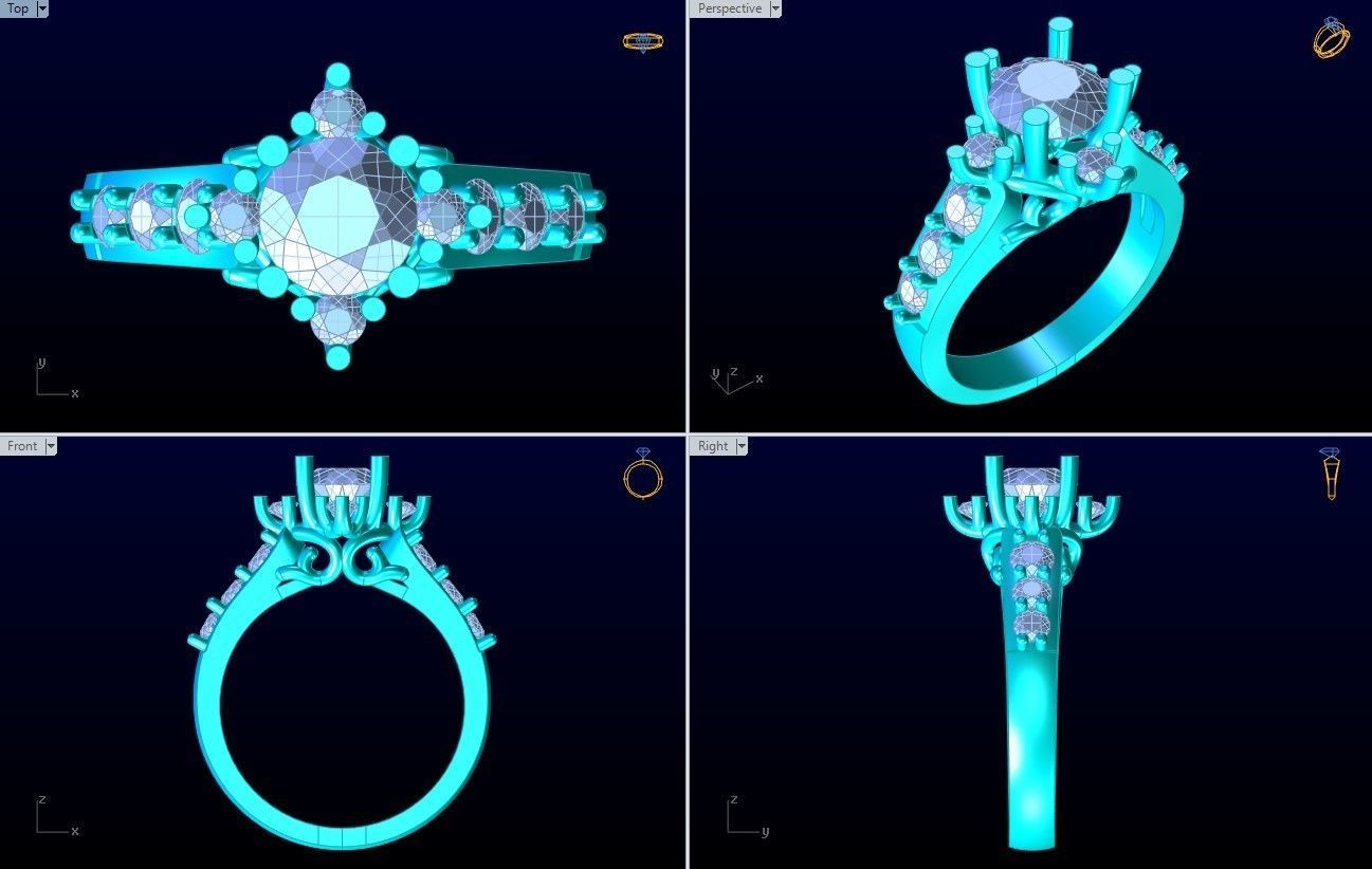 Diamond Ring - Womens Rings - N112518 3D print model_10
