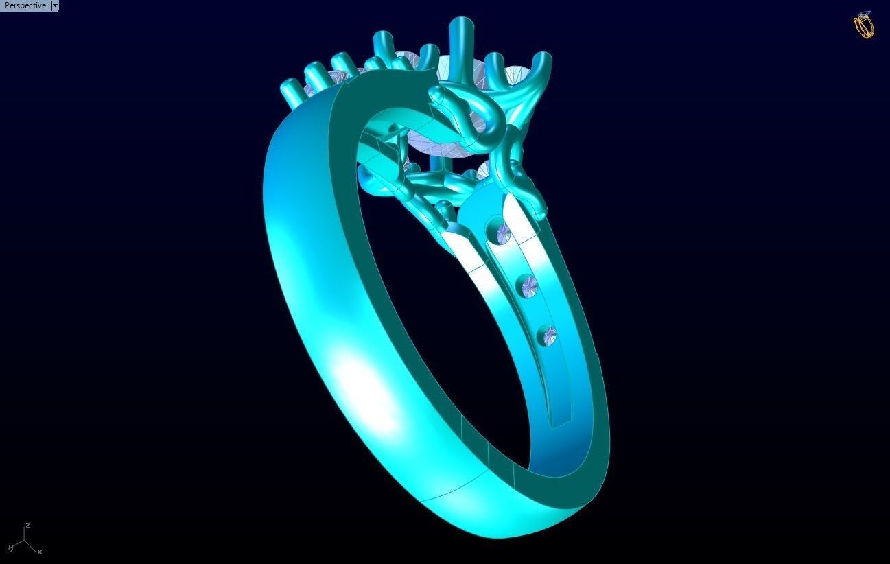 Diamond Ring - Womens Rings - N112518 3D print model_8