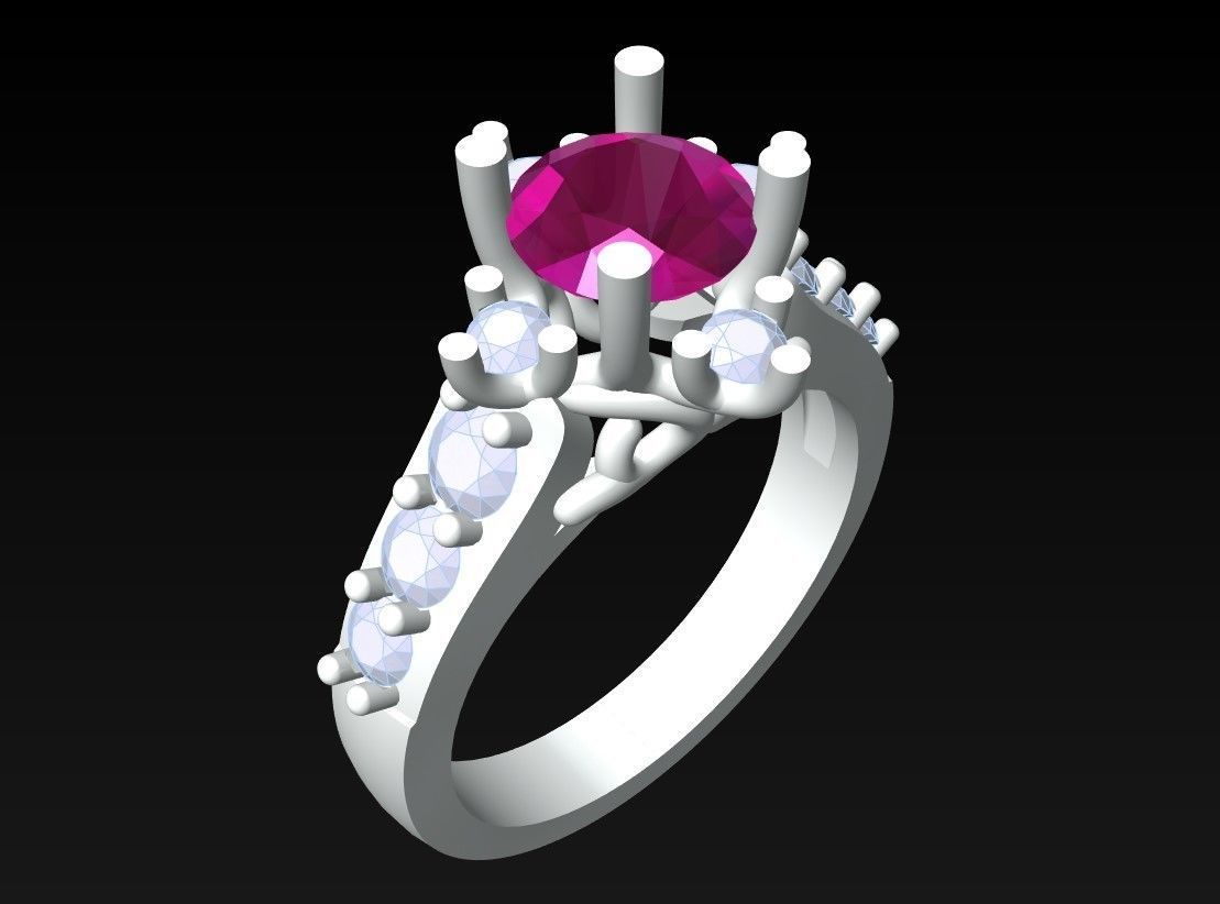 Diamond Ring - Womens Rings - N112518 3D print model_3