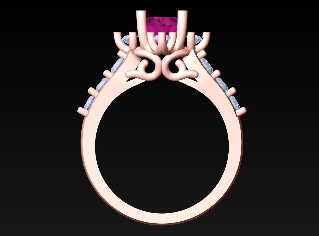 Diamond Ring - Womens Rings - N112518 3D print model_6