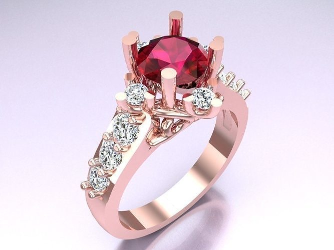Diamond Ring - Womens Rings - N112518 3D print model