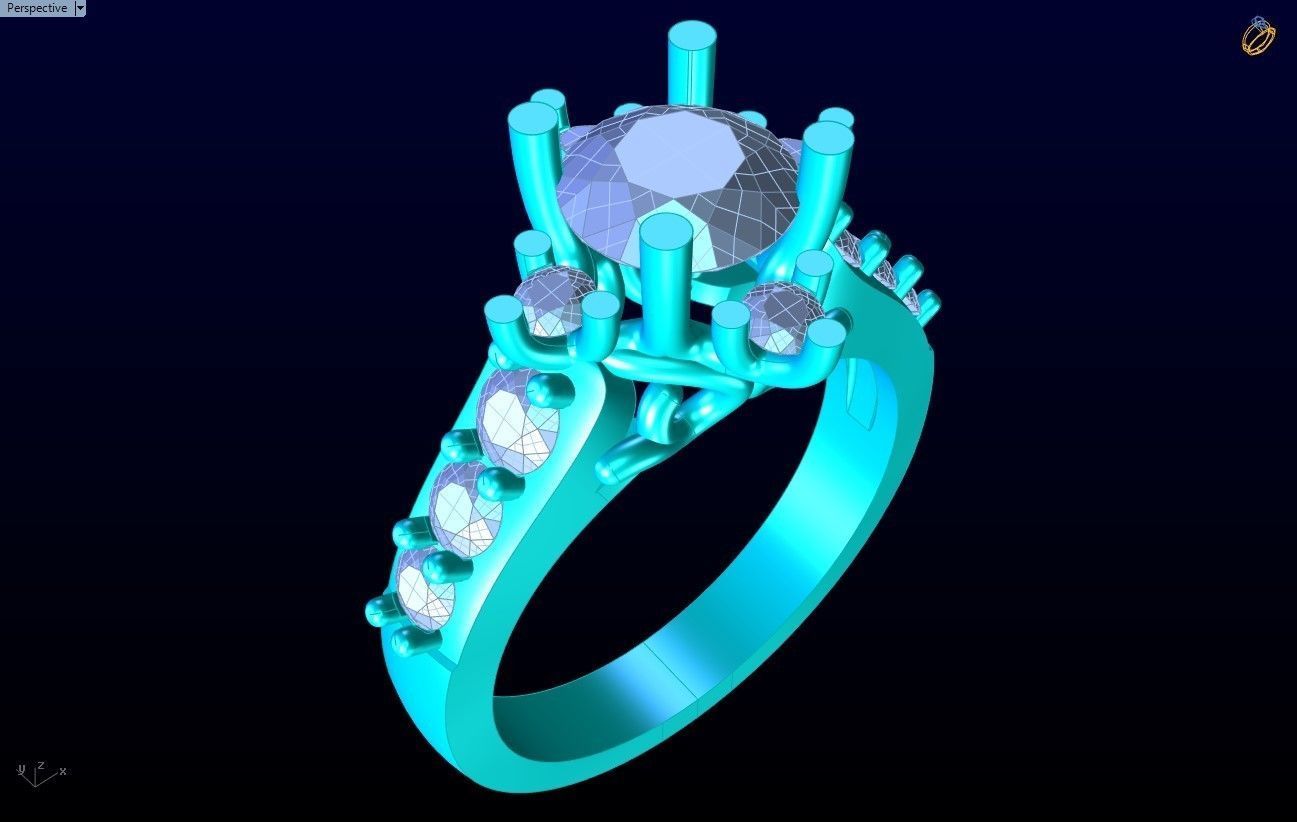 Diamond Ring - Womens Rings - N112518 3D print model_9