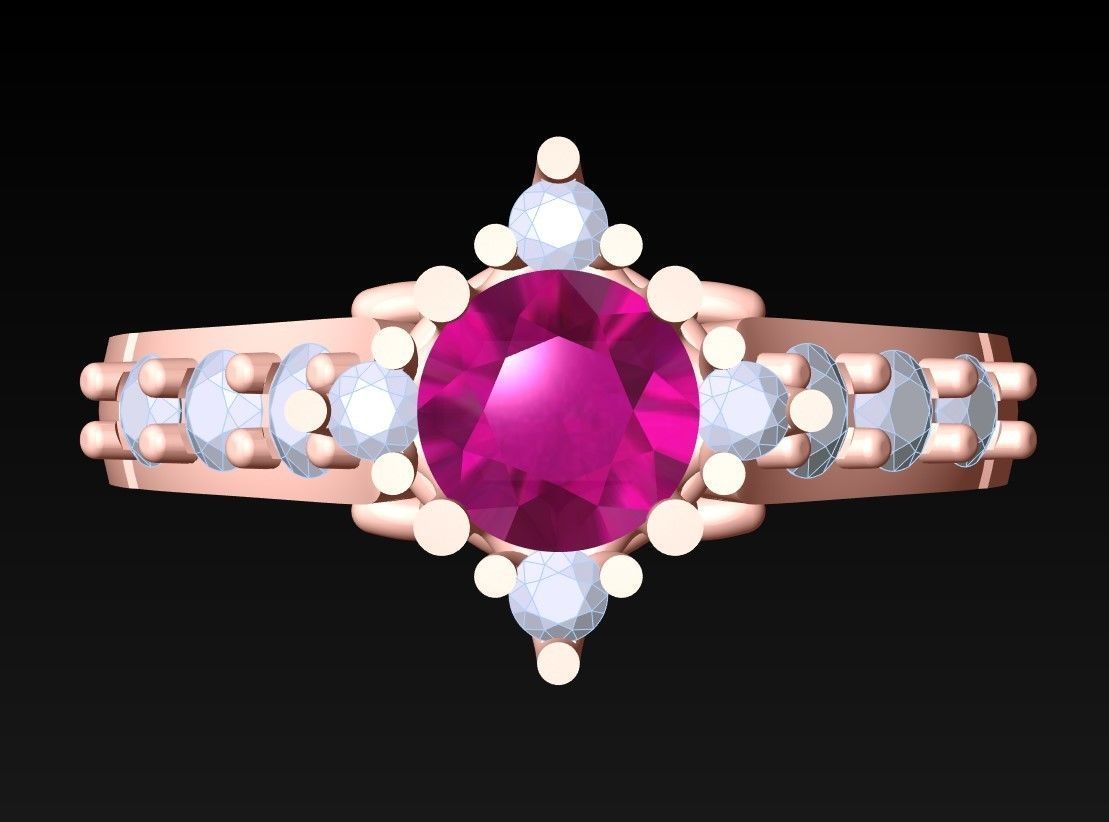 Diamond Ring - Womens Rings - N112518 3D print model_4