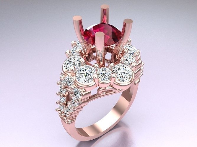 Diamond Ring - Womens Rings - N112524 3D print model