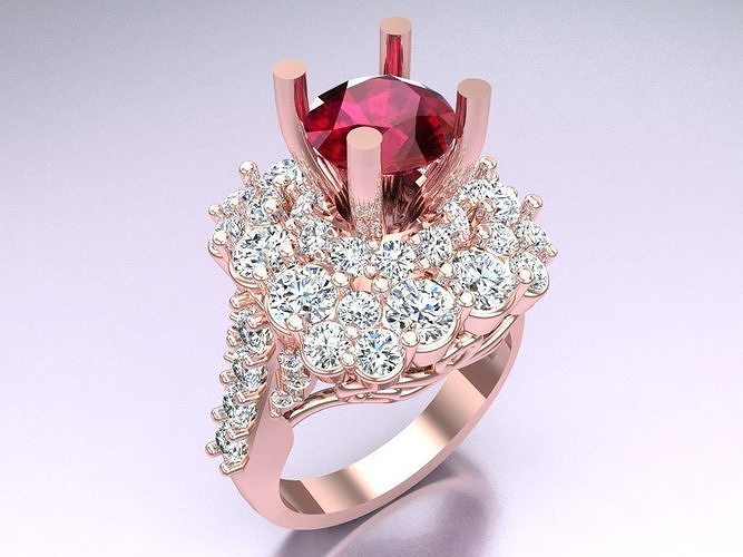 Diamond Ring - Womens Rings - N112528 3D print model