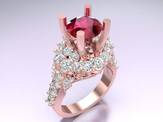 Diamond Ring - Womens Rings - N112531 3D print model