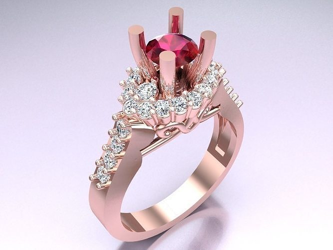 Diamond Ring - Womens Rings - N112534 3D print model