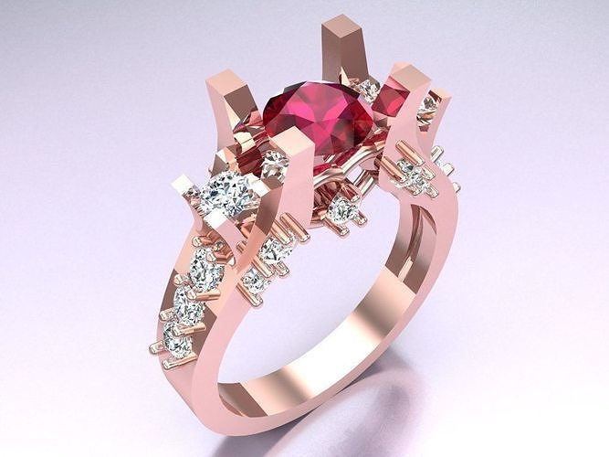 Diamond Ring - Womens Rings - N112539 3D print model