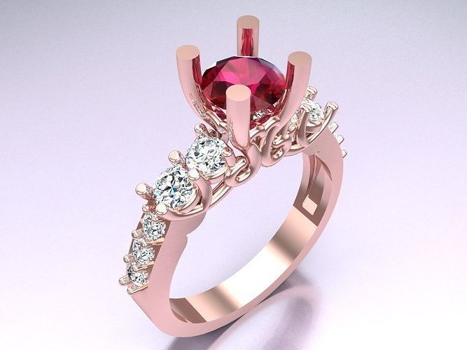 Diamond Ring - Womens Rings - N112426 V02 3D print model