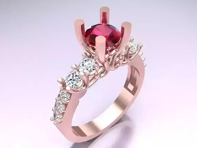 Diamond Ring - Womens Rings - N112426 V02 3D print model