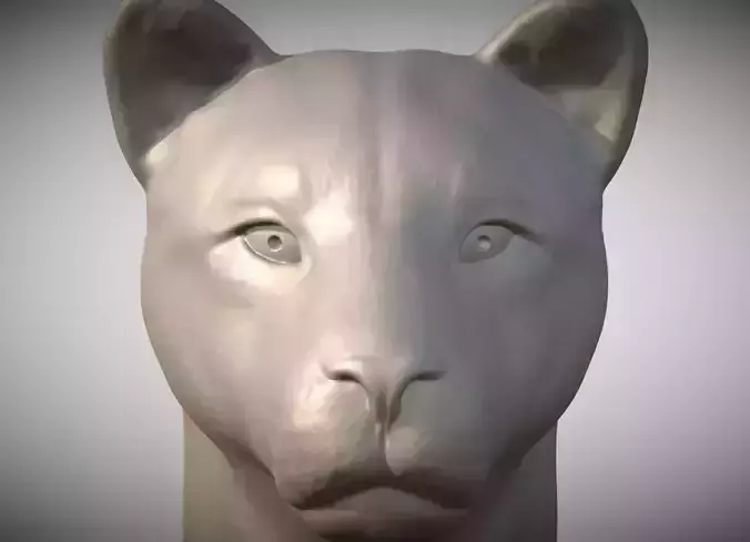 Lioness head for 3D printing 3D print model
