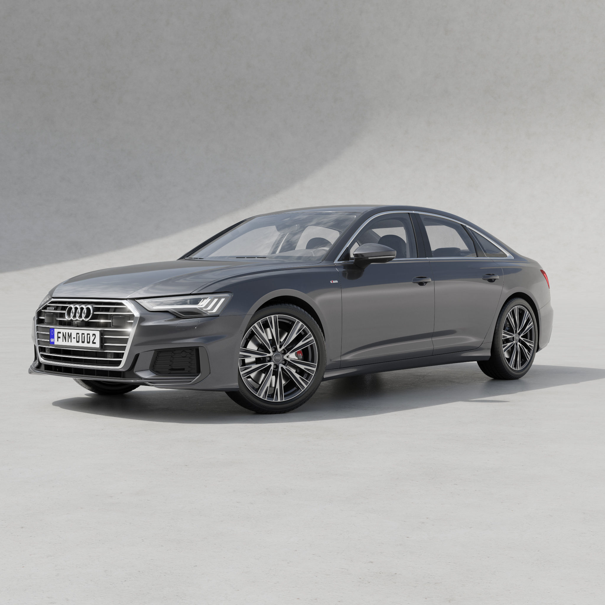 Audi A6 2020-2022 3d model fully detailed High poly HQ interior 3D model_1