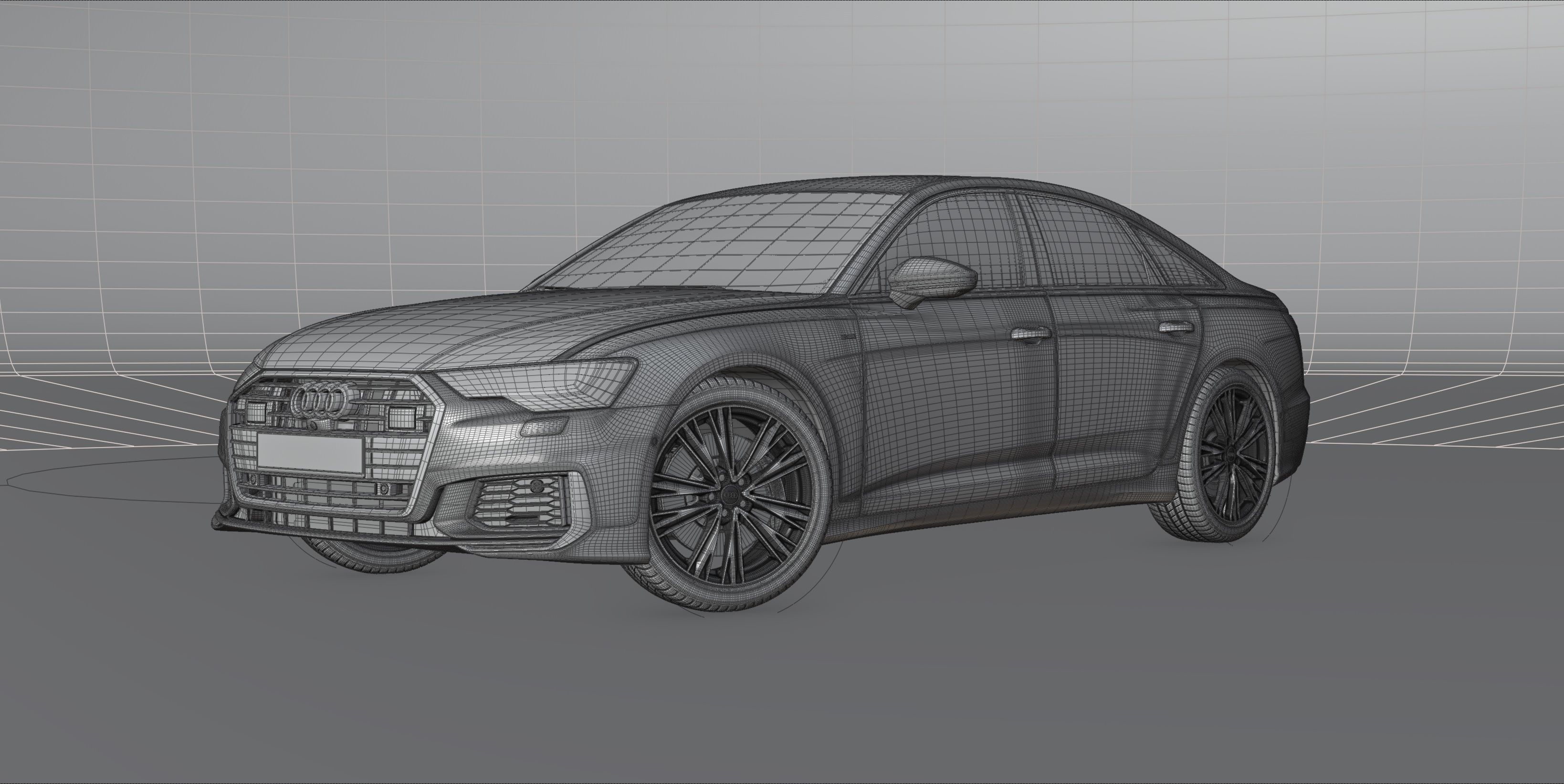 Audi A6 2020-2022 3d model fully detailed High poly HQ interior 3D model_15