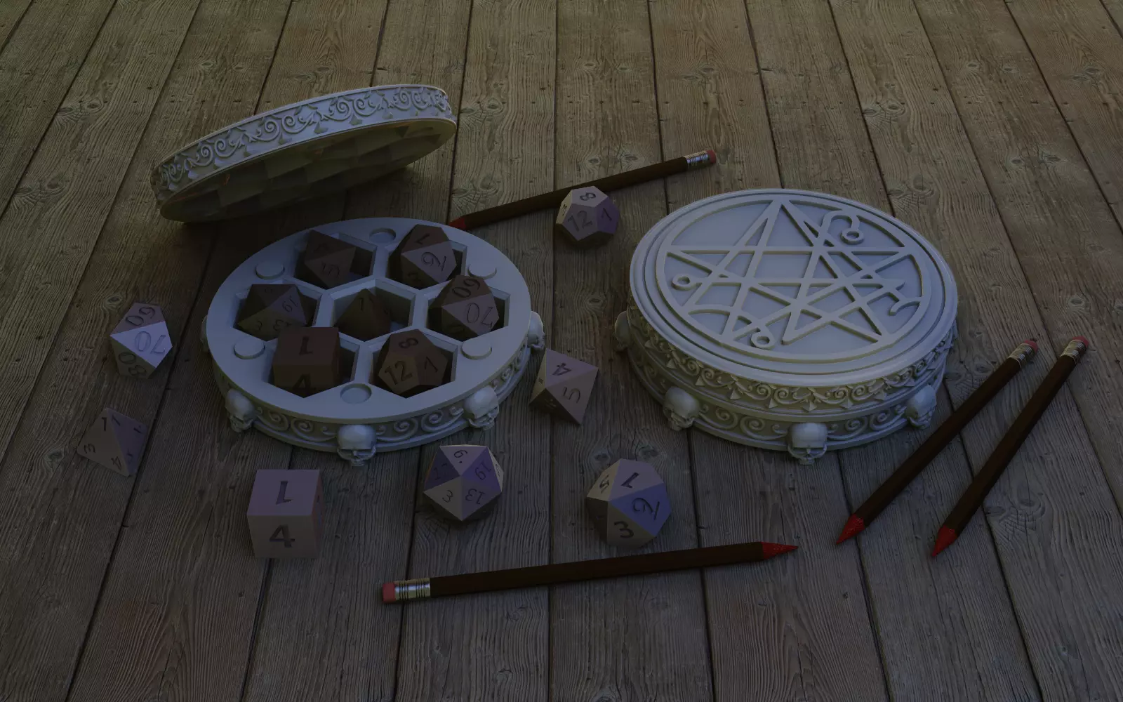 Necronomicon Dice Holder 3D print model_0