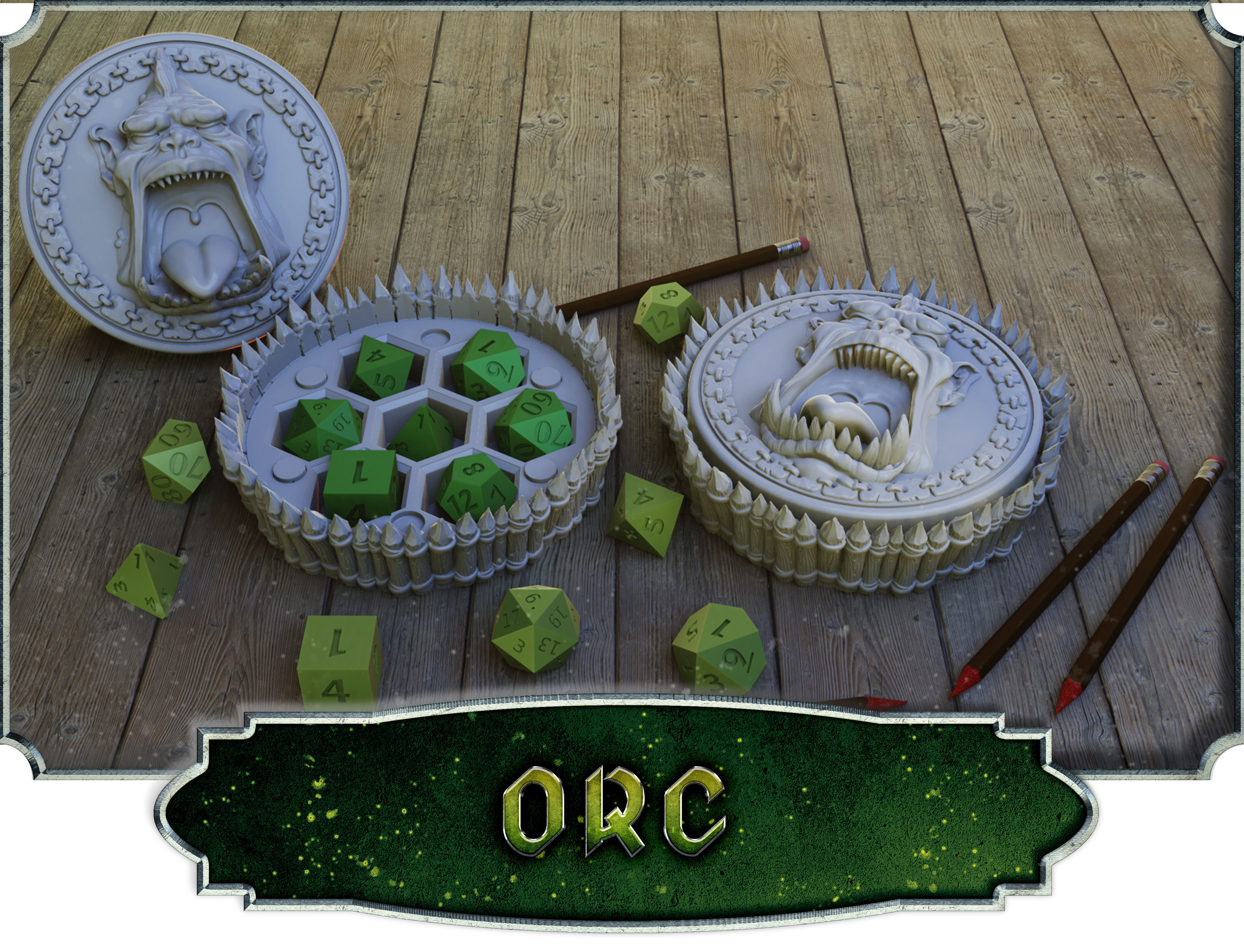 Orc Dice Holder 3D print model_1