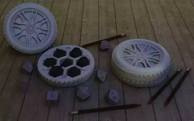 Racing dice holder 3D print model