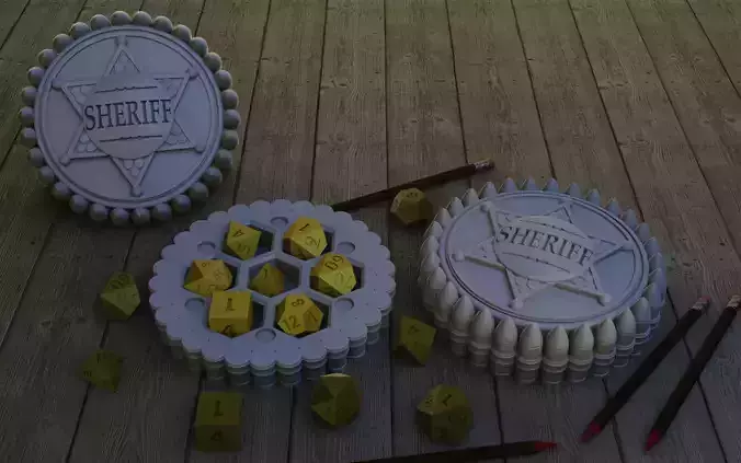 Sheriff dice holder