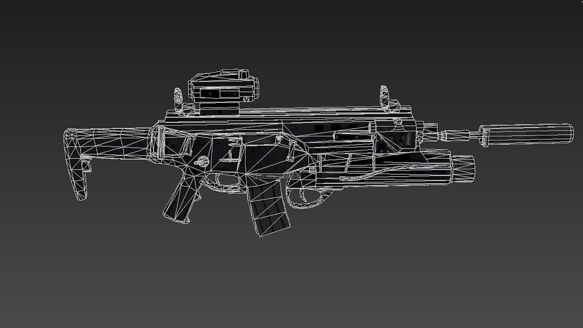 Beretta ARX 160A2 Pack Low-poly 3D model_8