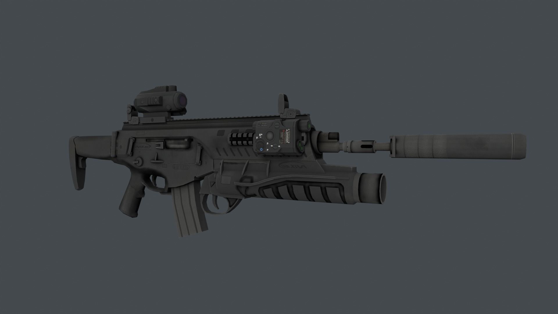 Beretta ARX 160A2 Pack Low-poly 3D model_4