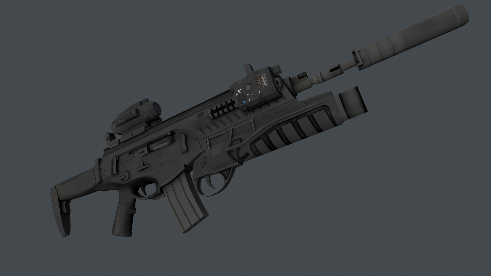 Beretta ARX 160A2 Pack Low-poly 3D model_2