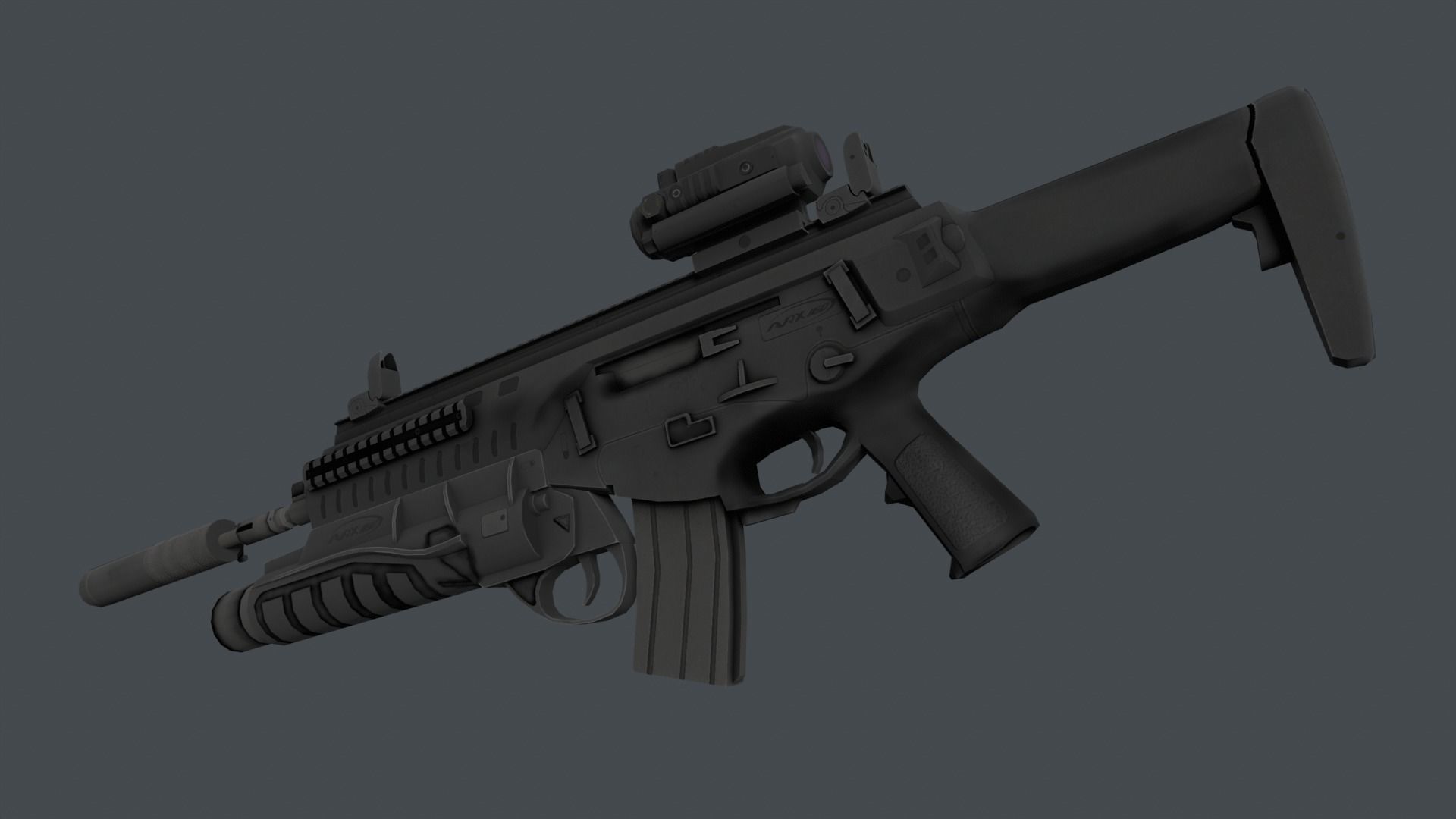 Beretta ARX 160A2 Pack Low-poly 3D model_3