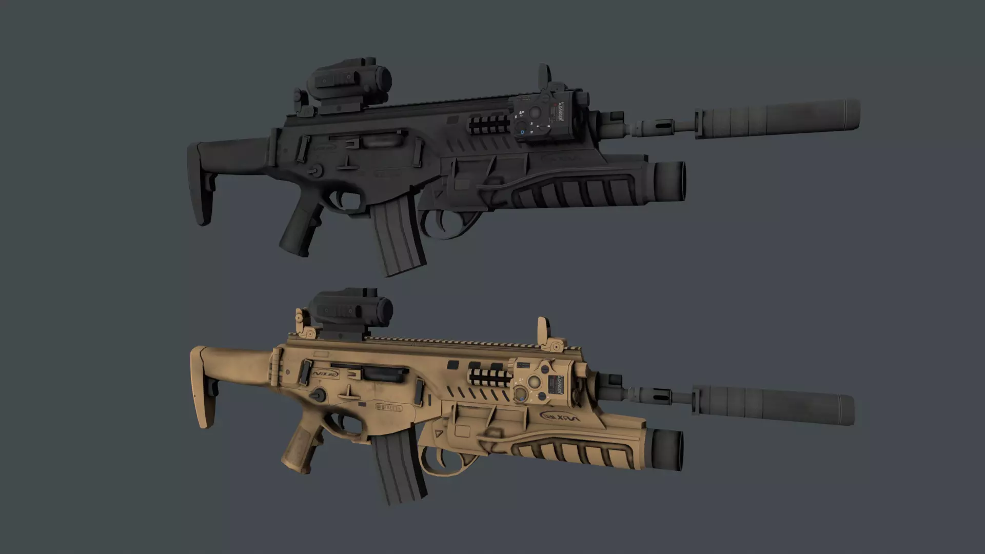 Beretta ARX 160A2 Pack Low-poly 3D model_0