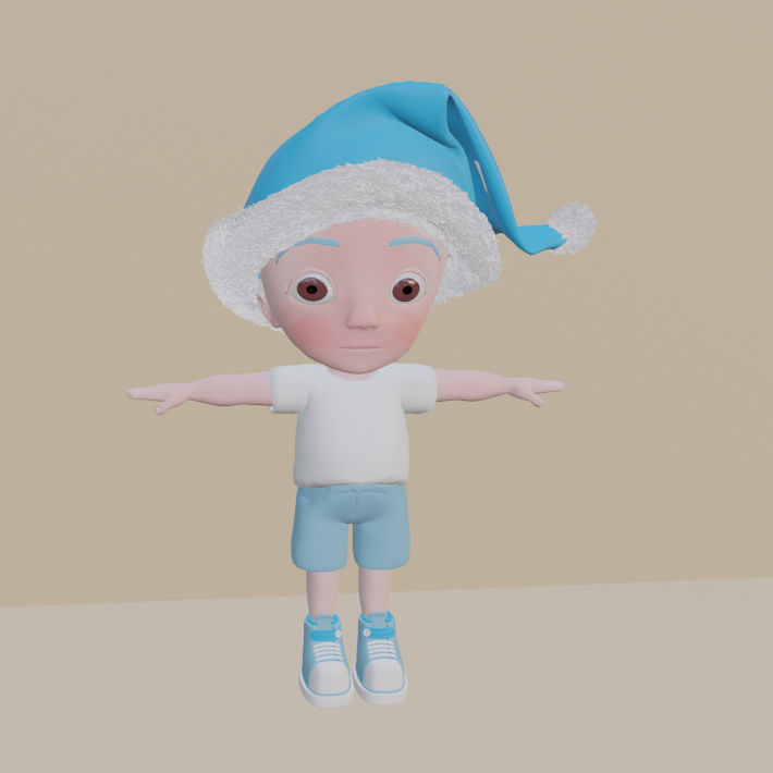 3d boy modal Free low-poly 3D model_2