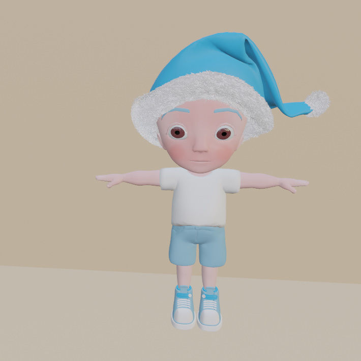 3d boy modal Free low-poly 3D model_6